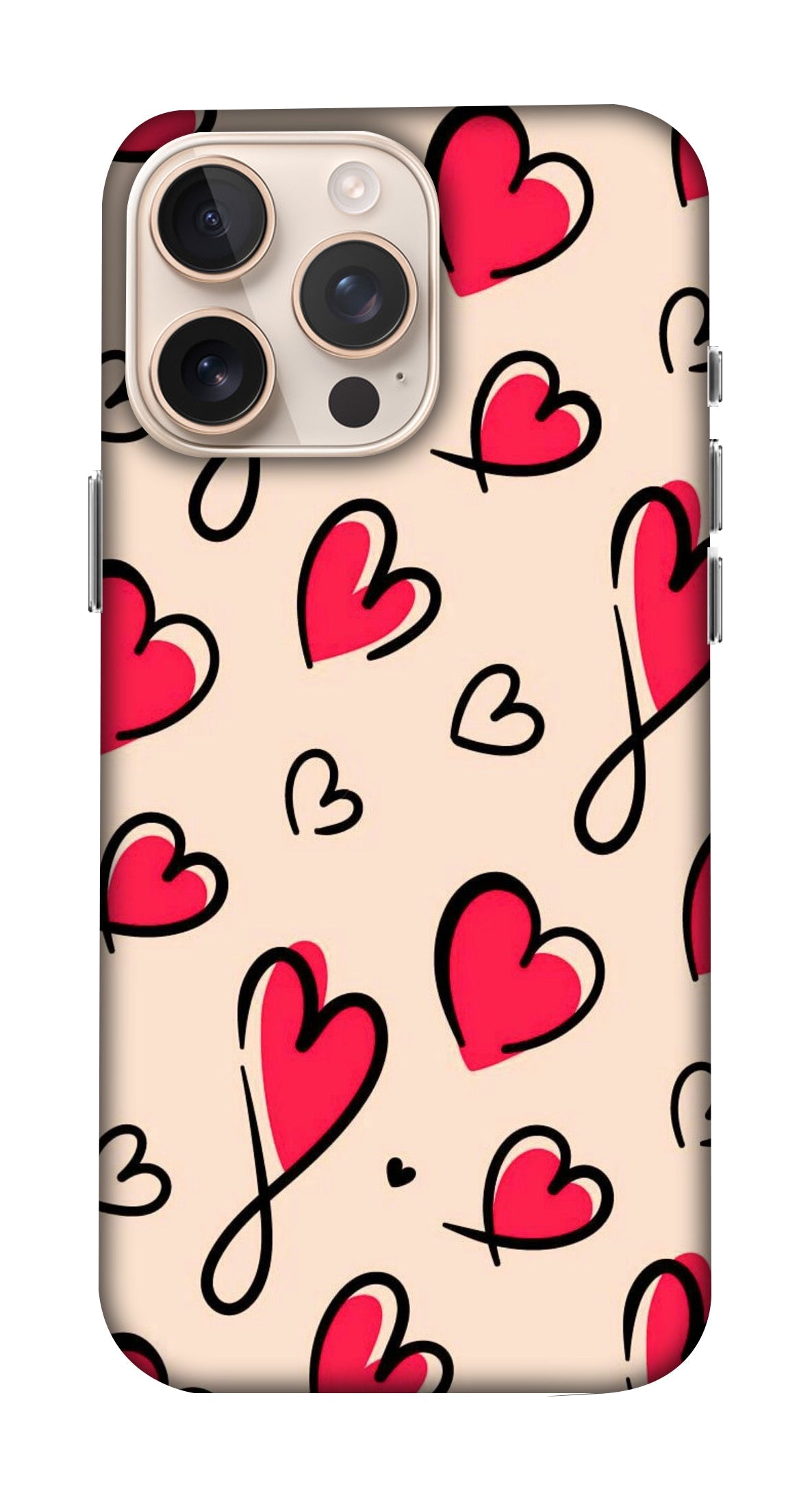 Red Heart Pattern Mobicase