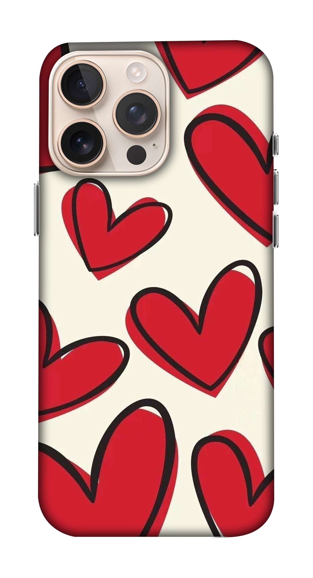 Red Hearted Pattern Mobicase