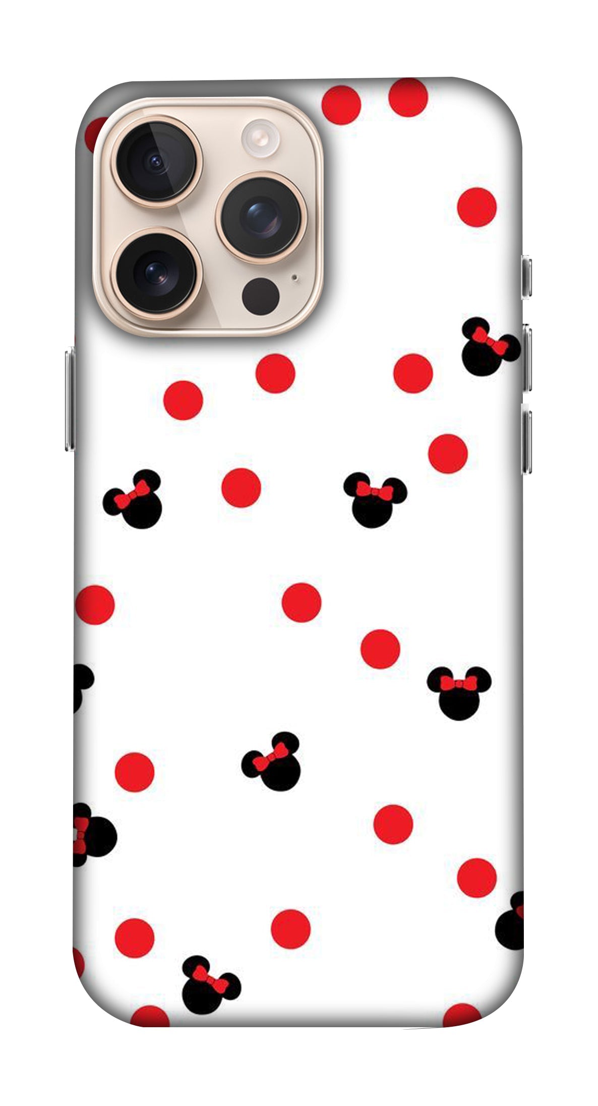 Black Mickey Red Polka Shaped Mobicase