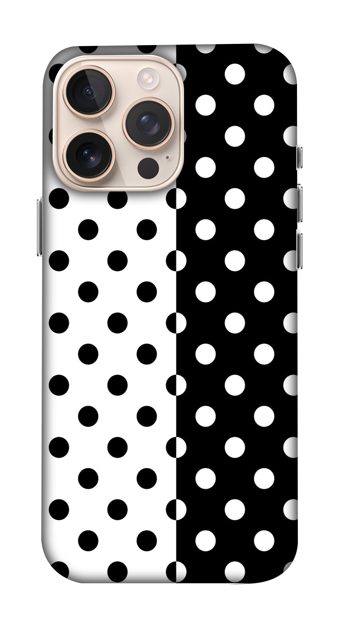 Black and White Polka Dots Shaped Mobicase