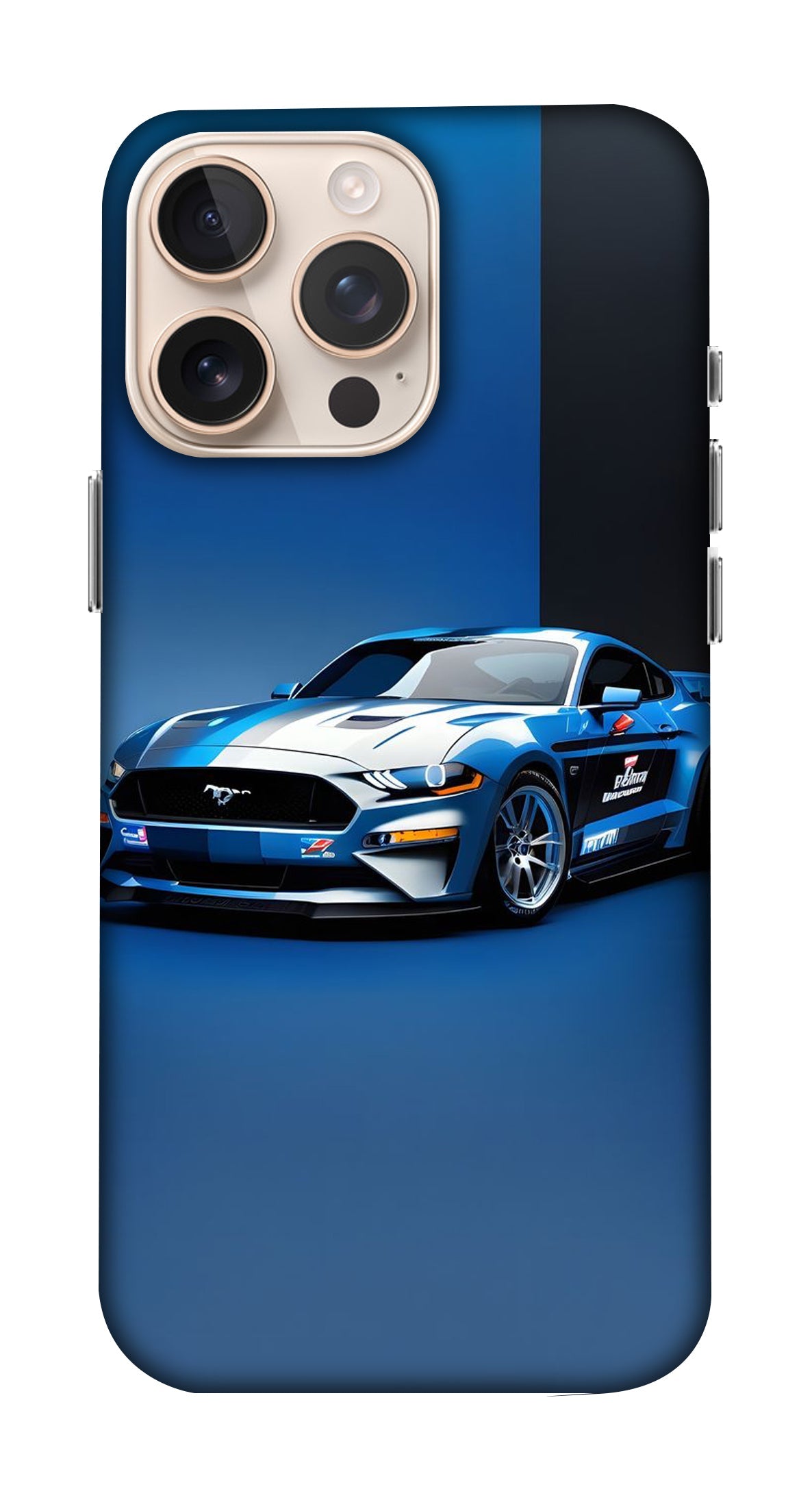 Blue and White Car Mobicase