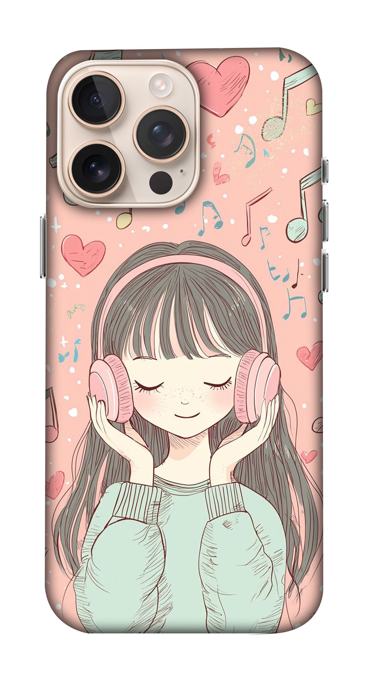 Hearts and Headphone Music Mobicase