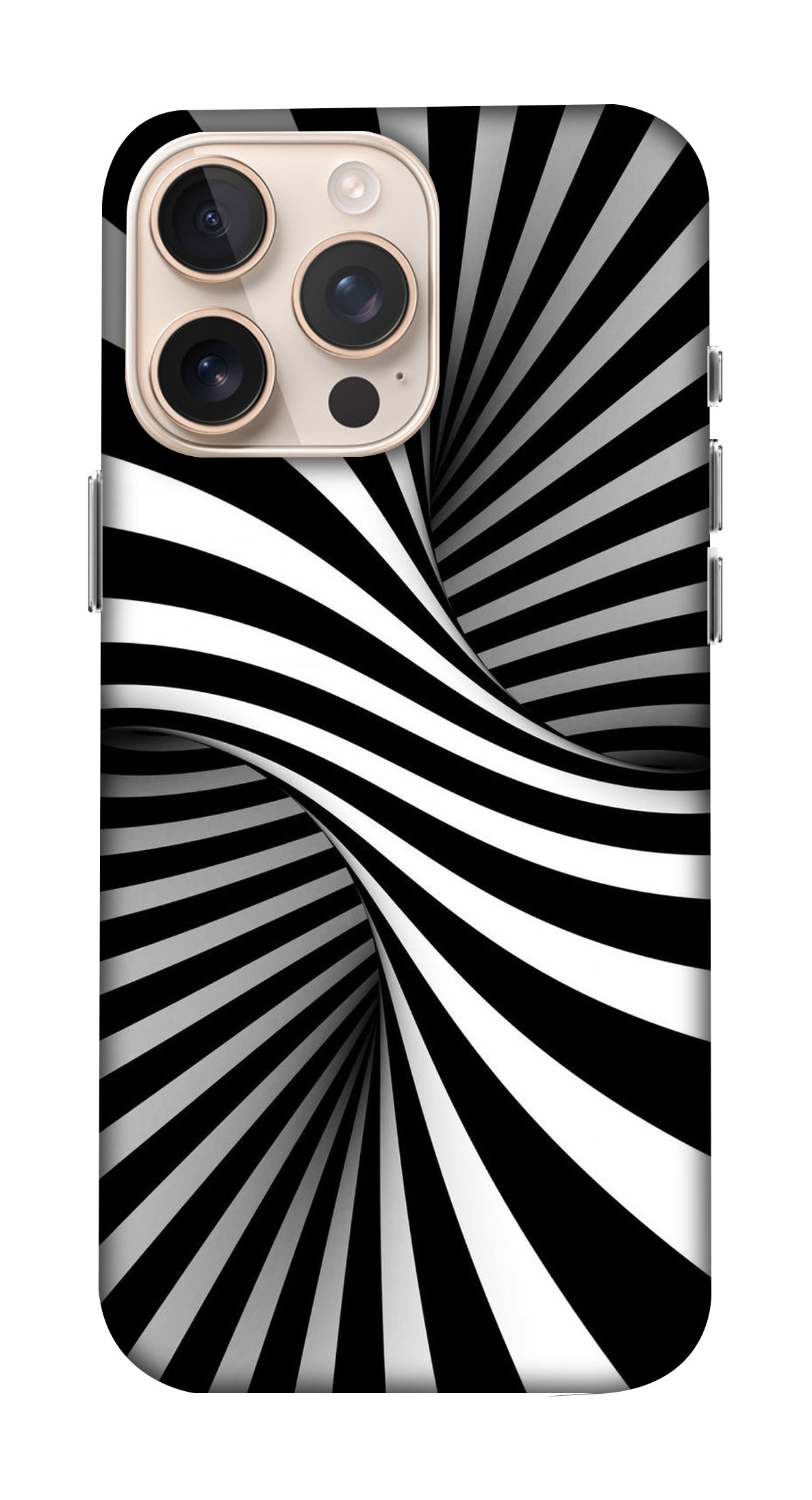 Spiral Black and White Pattern Mobicase